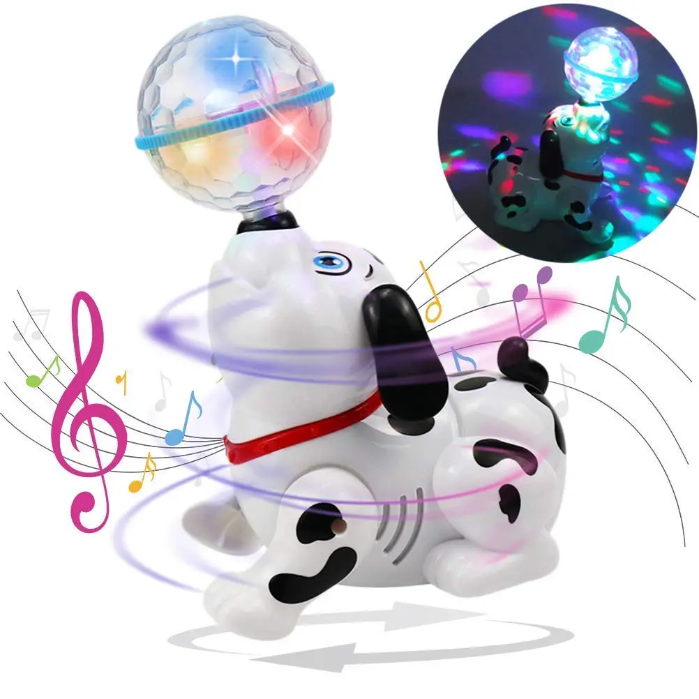 Dancing Dog with Music, Flashing Lights - Sound & Light Toys for Small Babies and toddlers